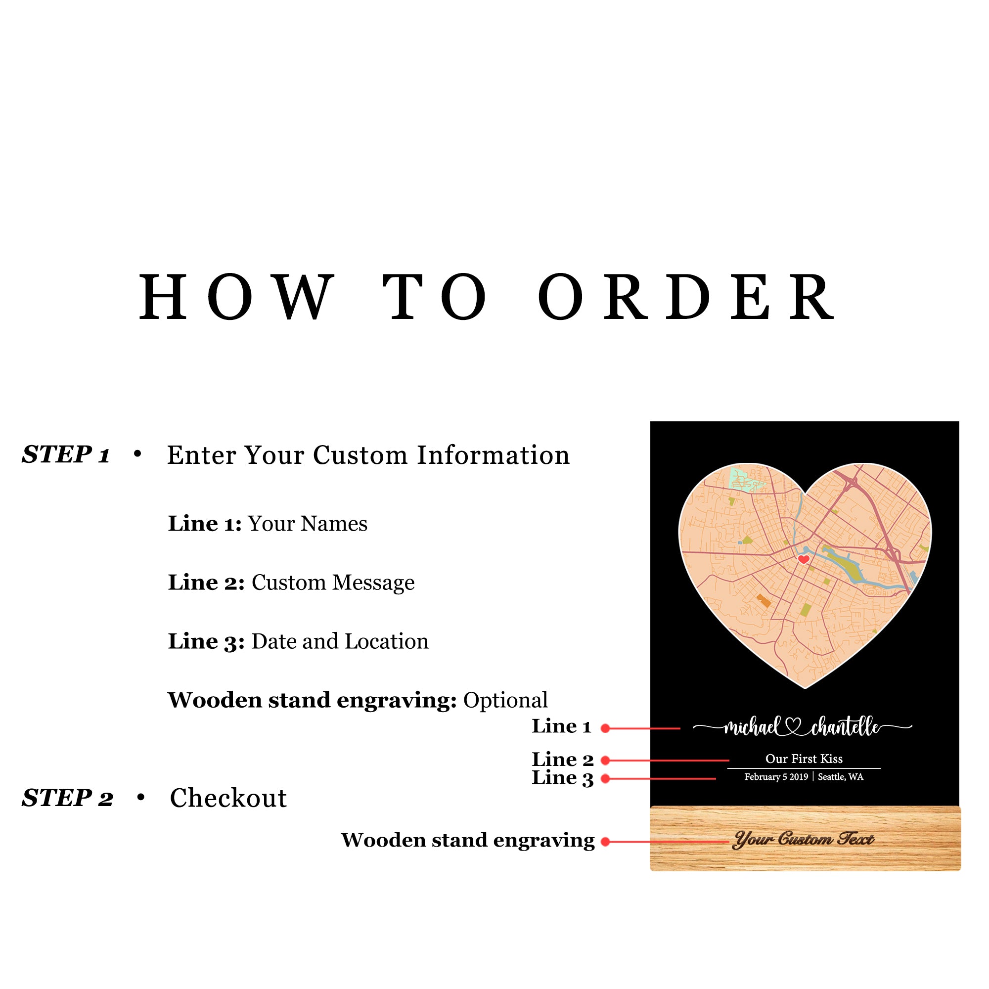 Custom Location Map Acrylic Night Light (MAP14)