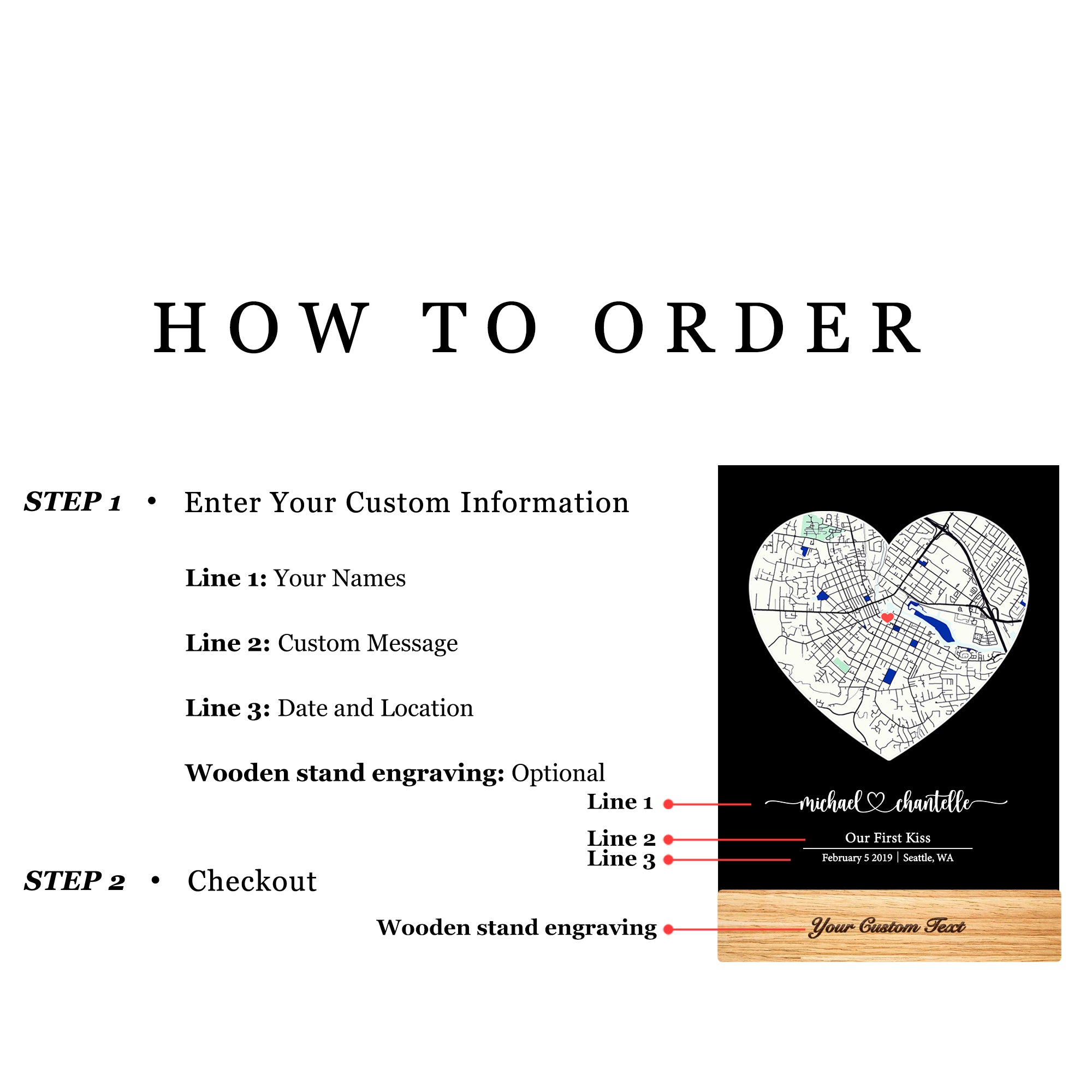 Custom Location Map Acrylic Night Light (MAP20)