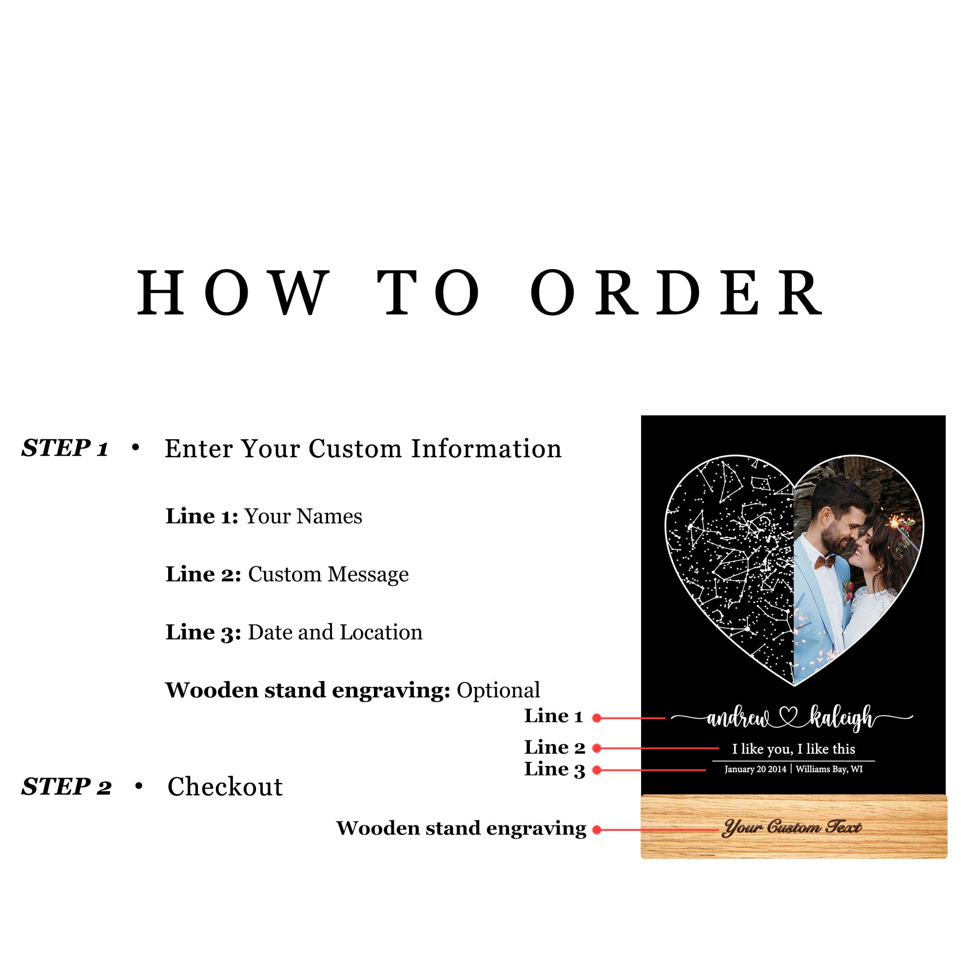 Personalized Star Map and Photo Light (STAR01N)