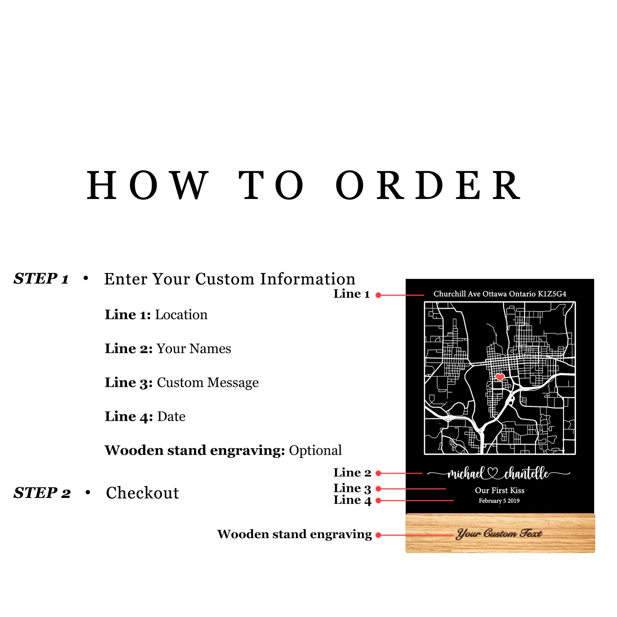 Custom Location Map Acrylic Night Light (MAP06)