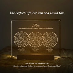 Personalized Night Sky Star Map by Date – Custom Constellation Print & Night Light (STAR01E)