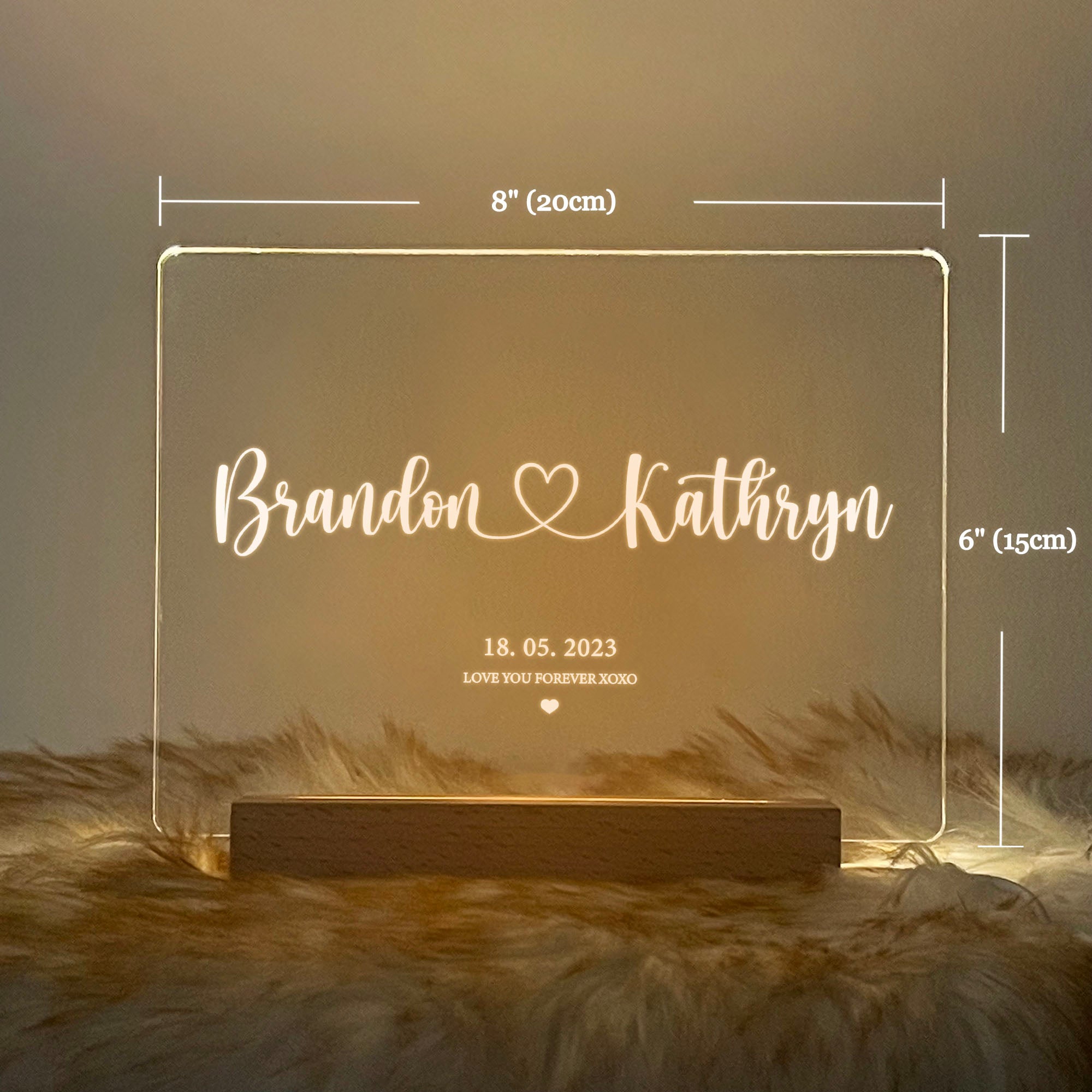 Personalized Couple Name LED Acrylic Night Light (NNV01)