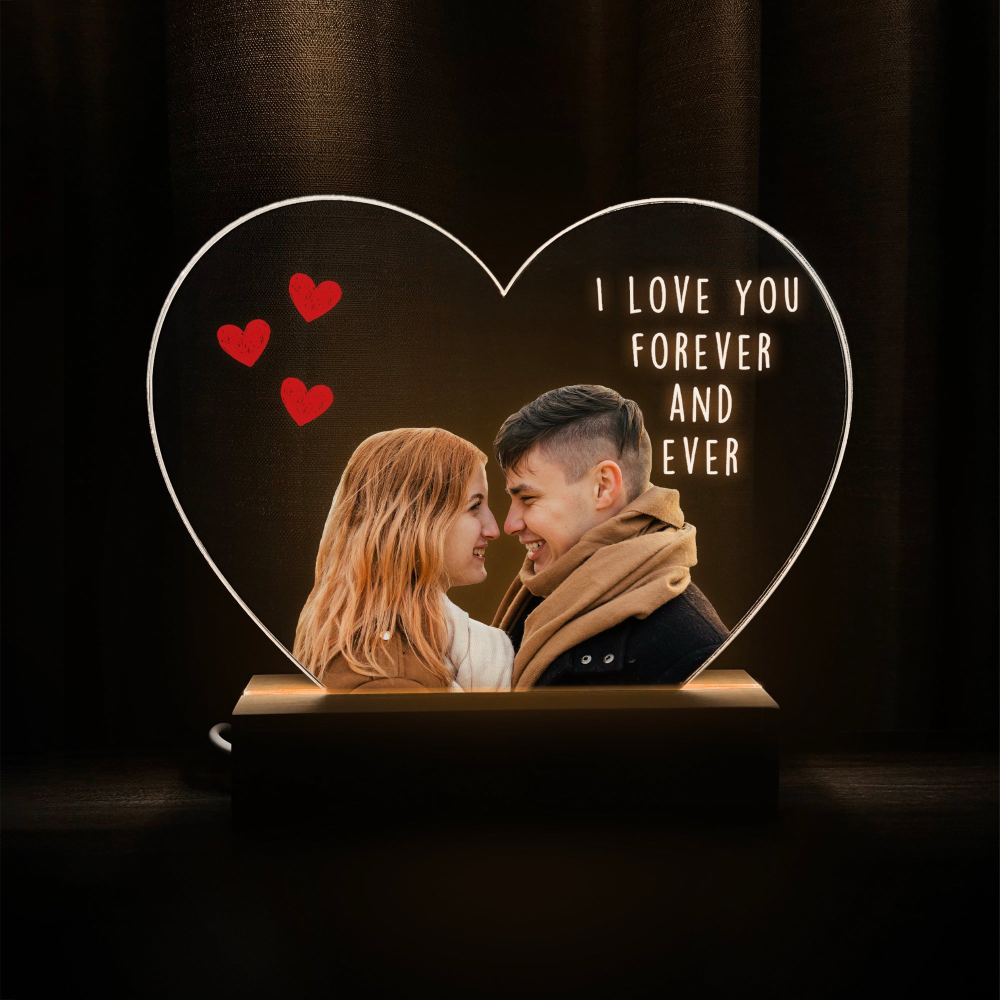 Personalized Heart-Shaped Photo Lamp (HEART07)
