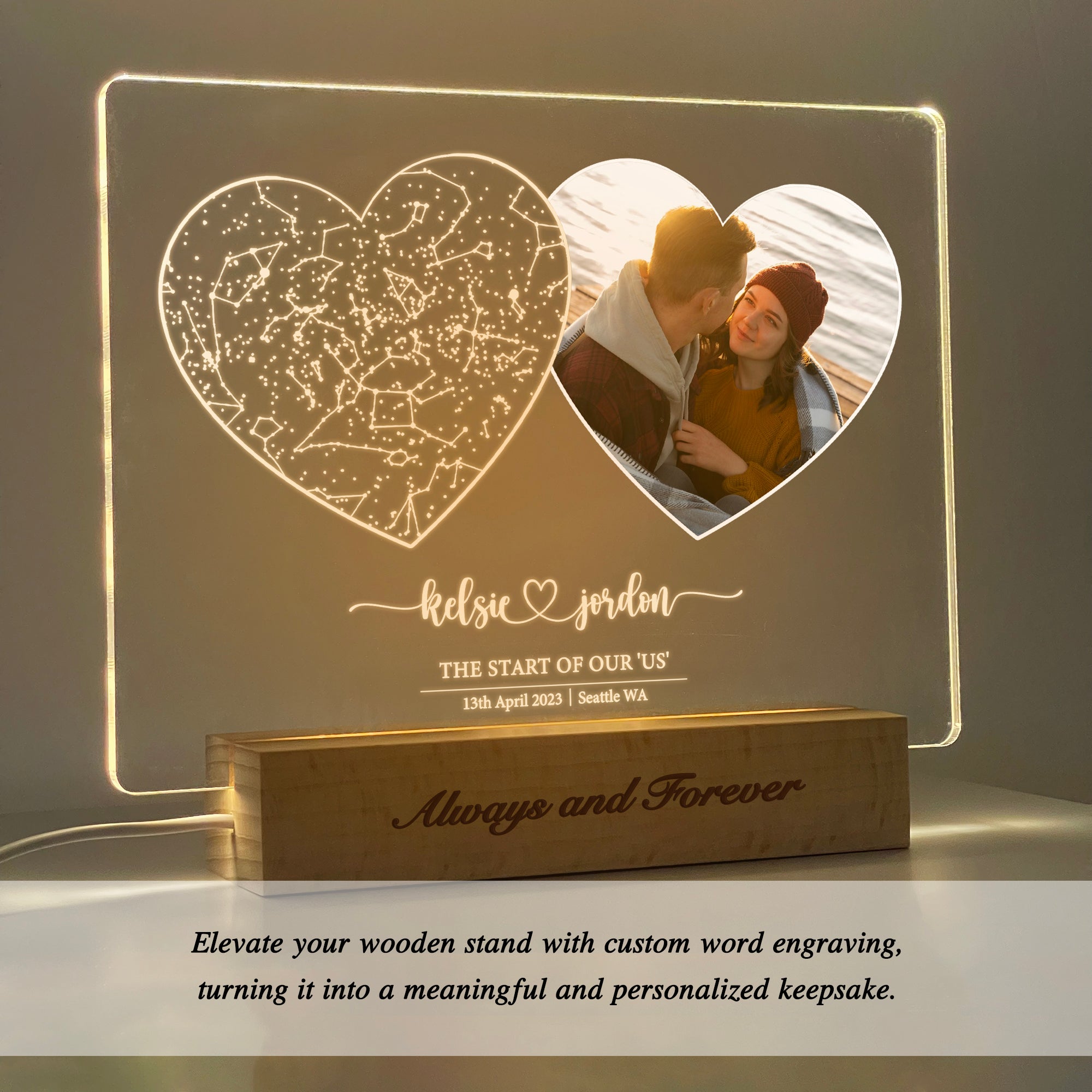 Personalized Star Map and Photo Light (STAR01V)