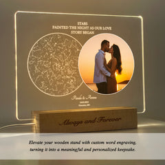 Personalized Star Map and Photo Light (STAR01W)