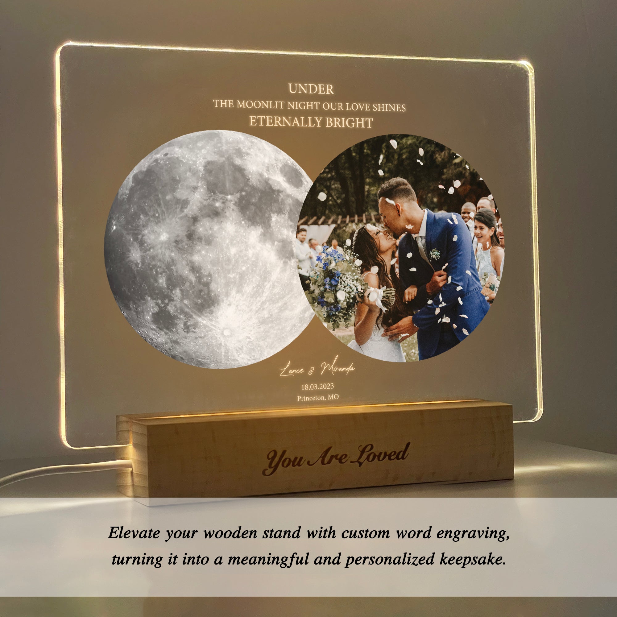 Personalized Moon Phase and Photo Light (3MV01)