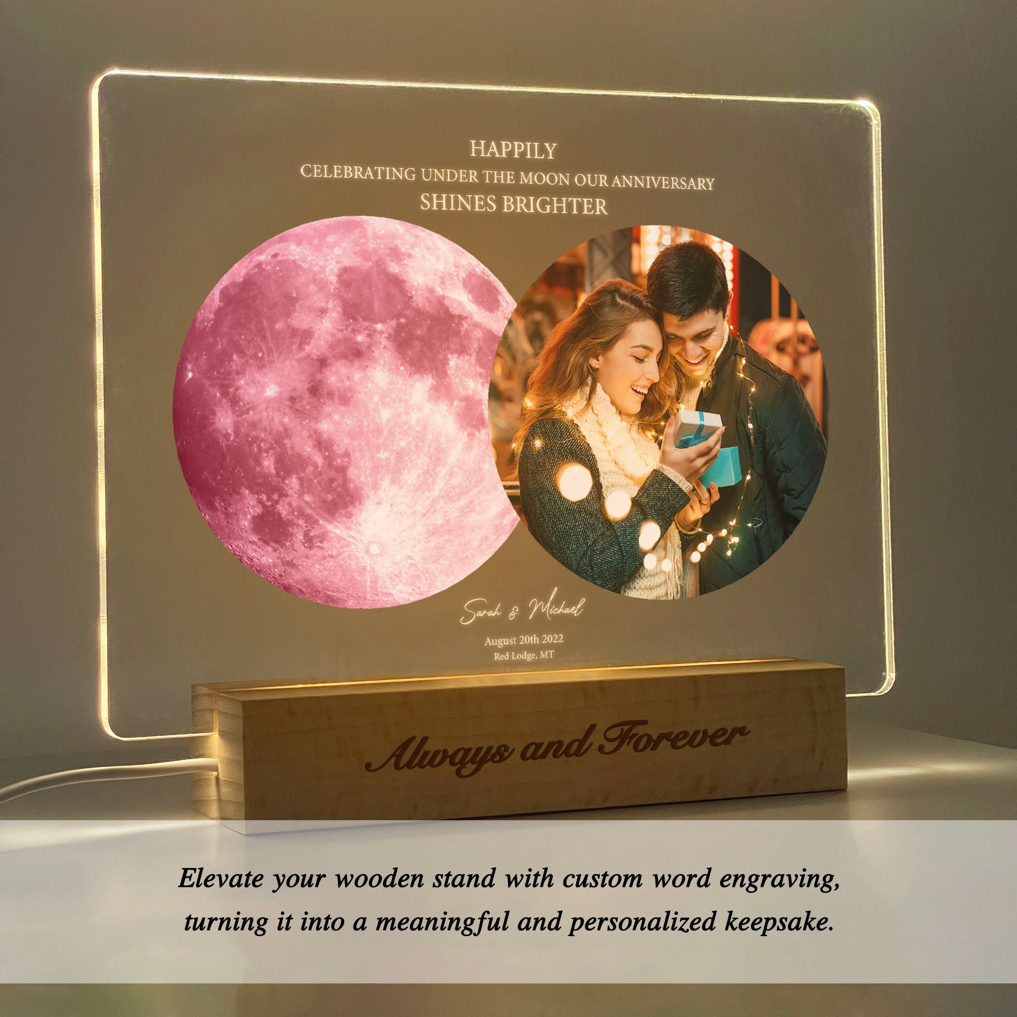 Personalized Moon Phase and Photo Light (3MV06)